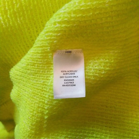 ABOUND Womens Cardigan Sweater Size Medium Yellow Cropped Fuzzy - Picture 5 of 6